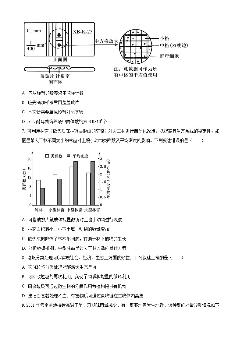 福建省厦门市2023-2024学年高二1月期末生物试题(原卷版)第3页