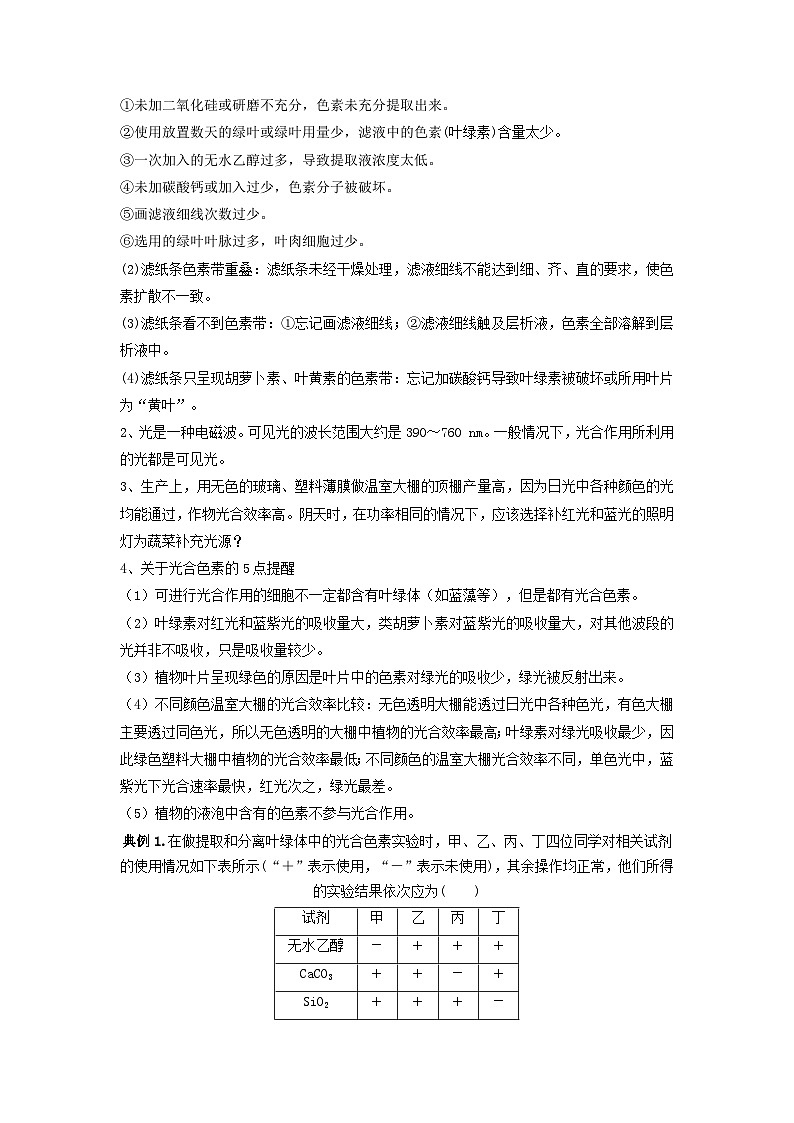 高考生物一轮复习串讲精练(新高考专用)专题09 光合作用(串讲)(原卷版+解析)03