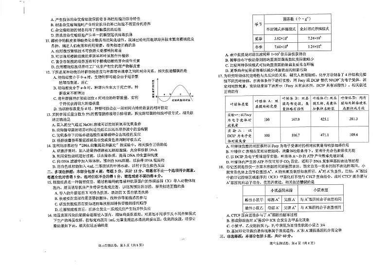 江苏省海安高级中学2023-2024学年高三下学期开学考试生物试题02