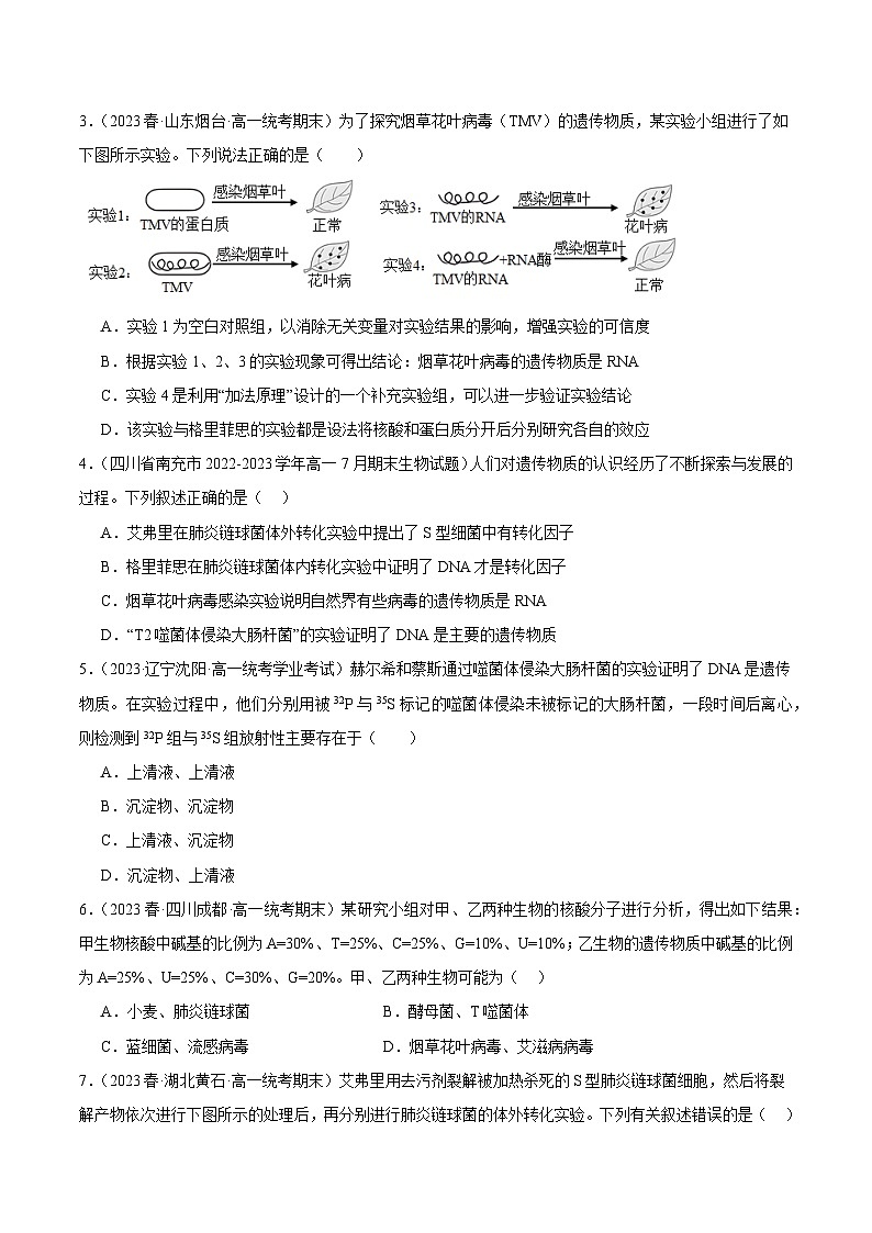 最新高考生物一轮复习【讲通练透】 第六单元 遗传的物质基础(测试)02