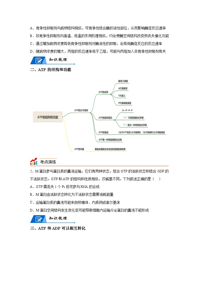 高考生物第一轮复习知识点挖空专项练习 专题4细胞代谢-回归课本-23版高考生物复习（原卷版+答案解析）02