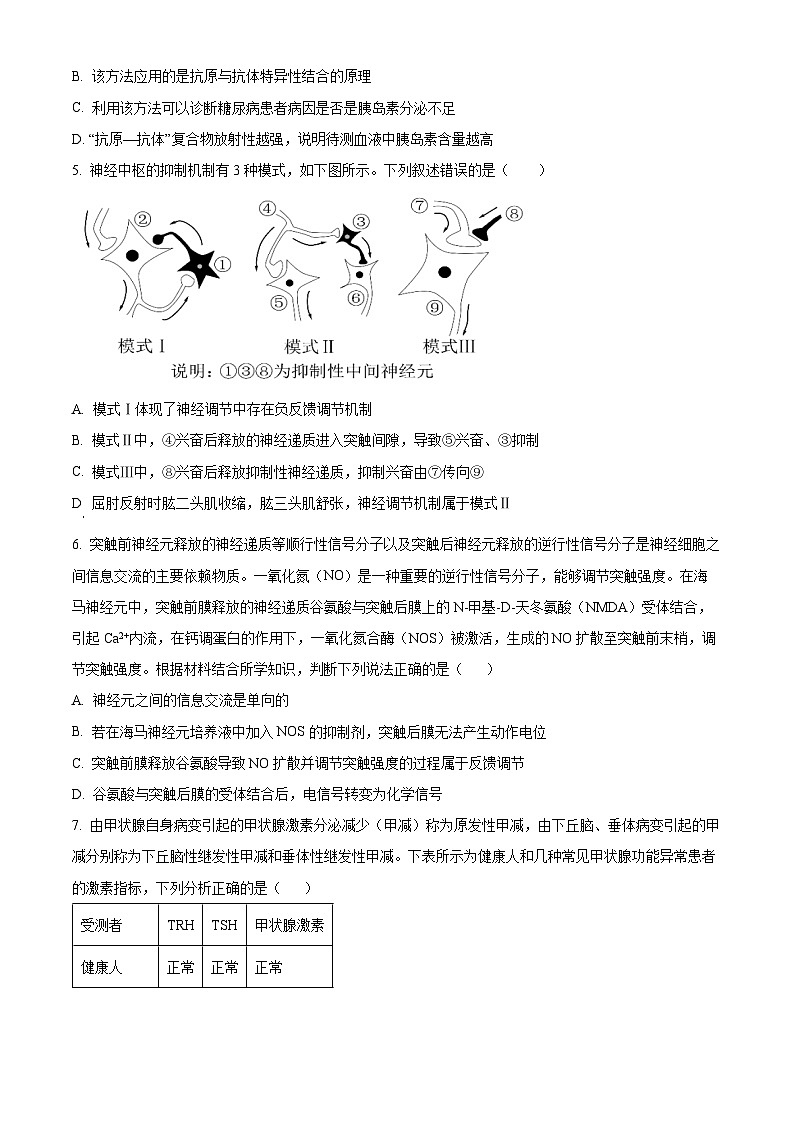 精品解析:山东省青岛市十七中2022-2023学年高二上学期期中生物试题(原卷版+答案解析)第2页
