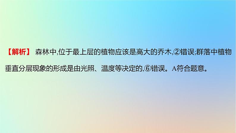 2025版高考生物一轮复习真题精练第十章生物与环境第35练群落及其演替课件05