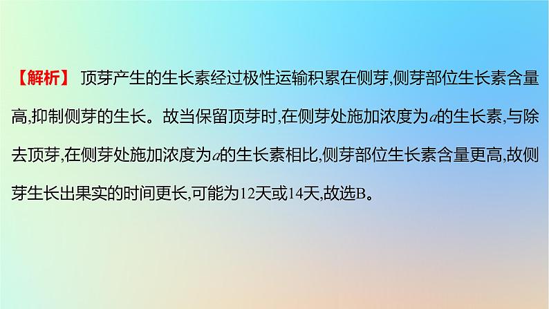 2025版高考生物一轮复习真题精练第九章植物生命活动的调节第31练植物生长素课件第3页