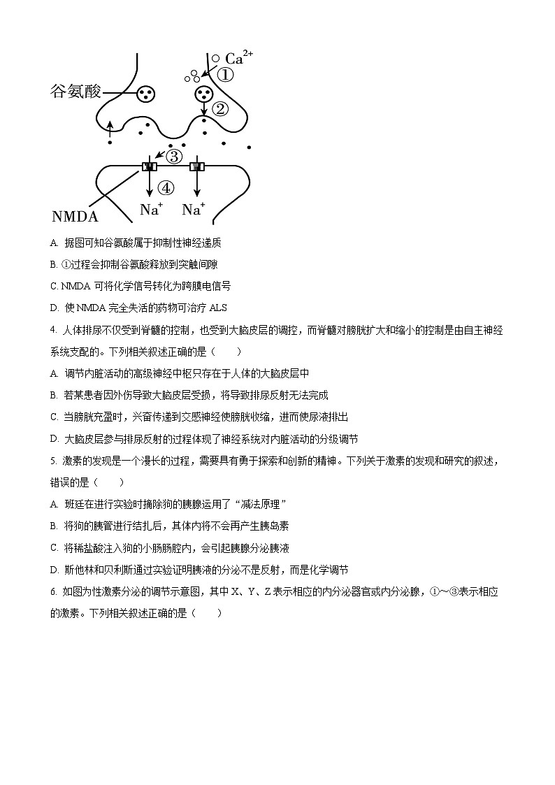安徽省淮南市第一中学2023-2024学年高二下学期开学考试生物试卷(Word版附解析)02