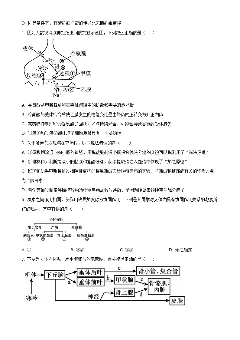 安徽省淮北市一中2023-2024学年高二下学期开学考试生物试题 Word版无答案第2页