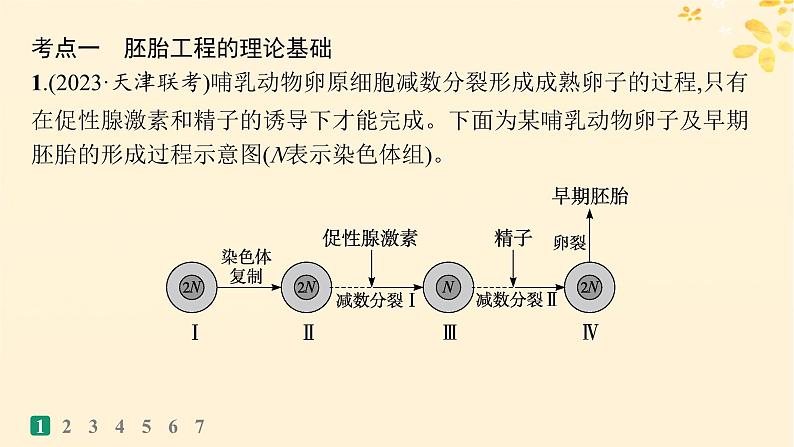 备战2025届新高考生物一轮总复习第10单元生物技术与工程课时规范练51胚胎工程课件第3页