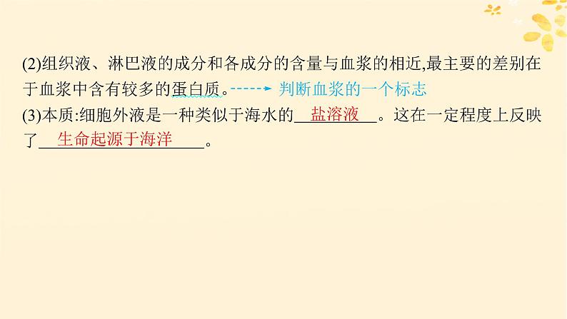 备战2025届新高考生物一轮总复习第8单元稳态与调节第30讲人体的内环境与稳态课件第8页