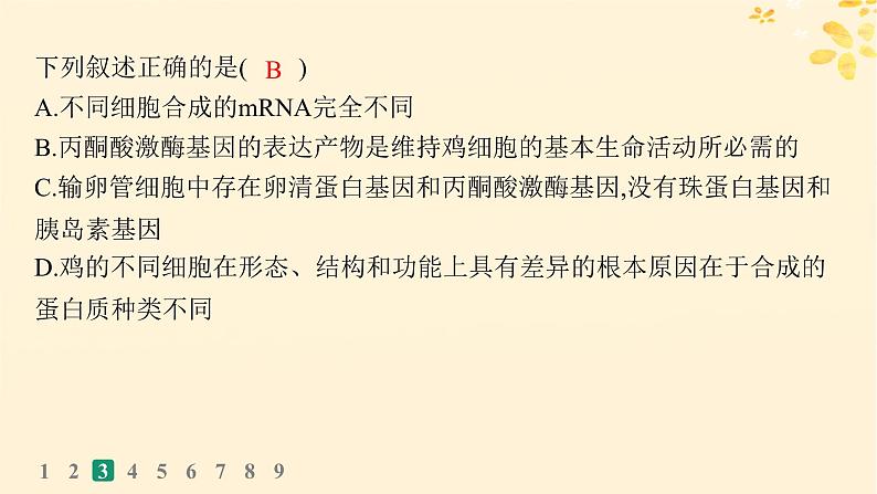 备战2025届新高考生物一轮总复习第6单元遗传的分子基础课时规范练26基因表达和性状的关系课件第8页