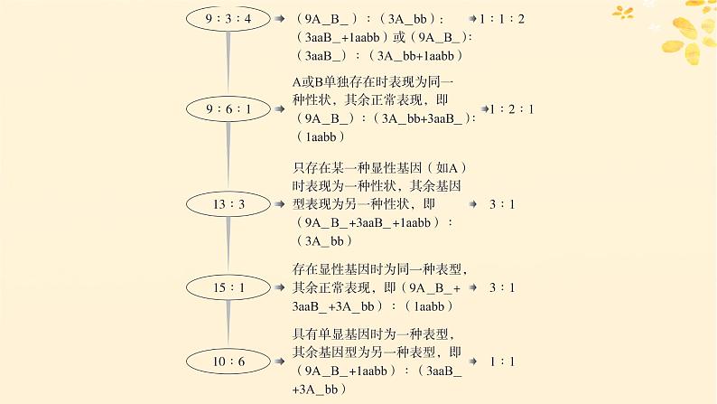 备战2025届新高考生物一轮总复习第5单元孟德尔遗传定律与伴性遗传专题精研课6自由组合定律中的特殊比例课件第3页
