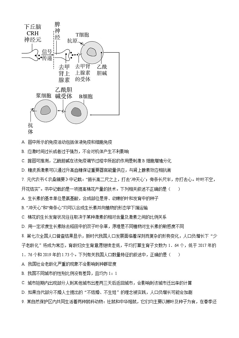江苏省盐城市五校联考2023-2024学年高二下学期3月月考生物试题(原卷版+解析版)03