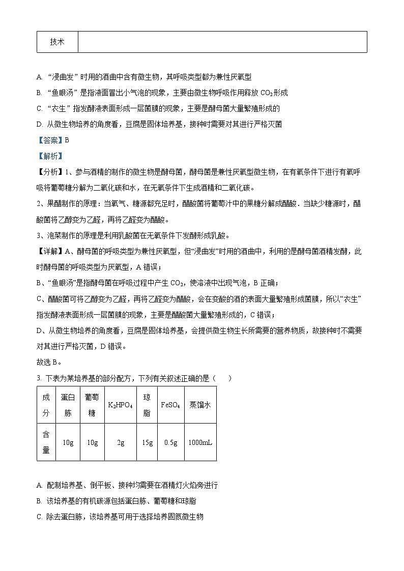 精品解析:江苏省扬州市高邮市临泽中学2023-2024学年高二下学期3月月考生物试题(解析版)第2页