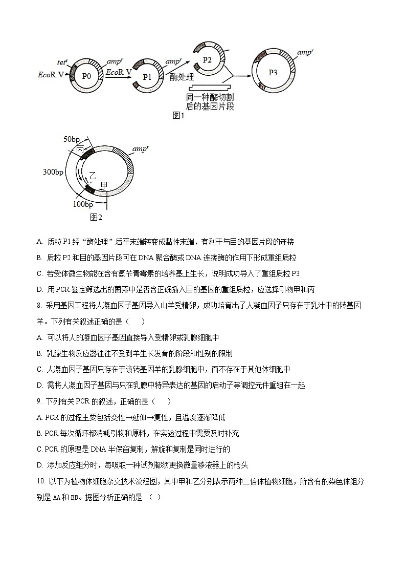 精品解析:江苏省扬州市高邮市临泽中学2023-2024学年高二下学期3月月考生物试题(原卷版)第3页