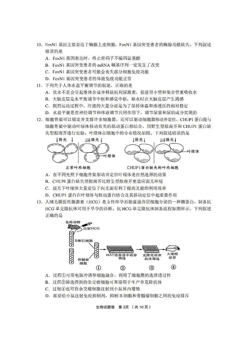 生物卷-2403金丽衢十二校(七彩阳光)第3页