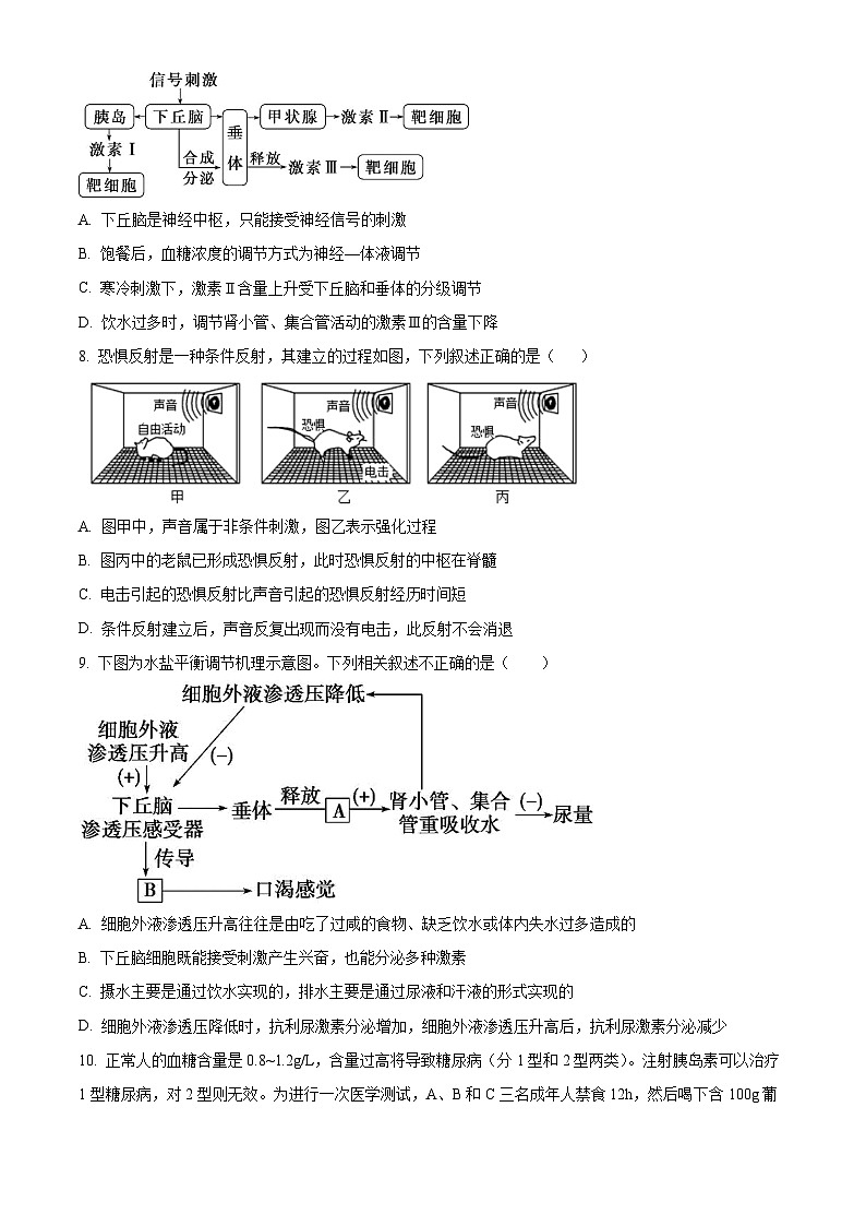 云南省昆明市禄劝彝族苗族自治县第一中学2023-2024学年高二下学期3月月考生物试题(原卷版+解析版)03
