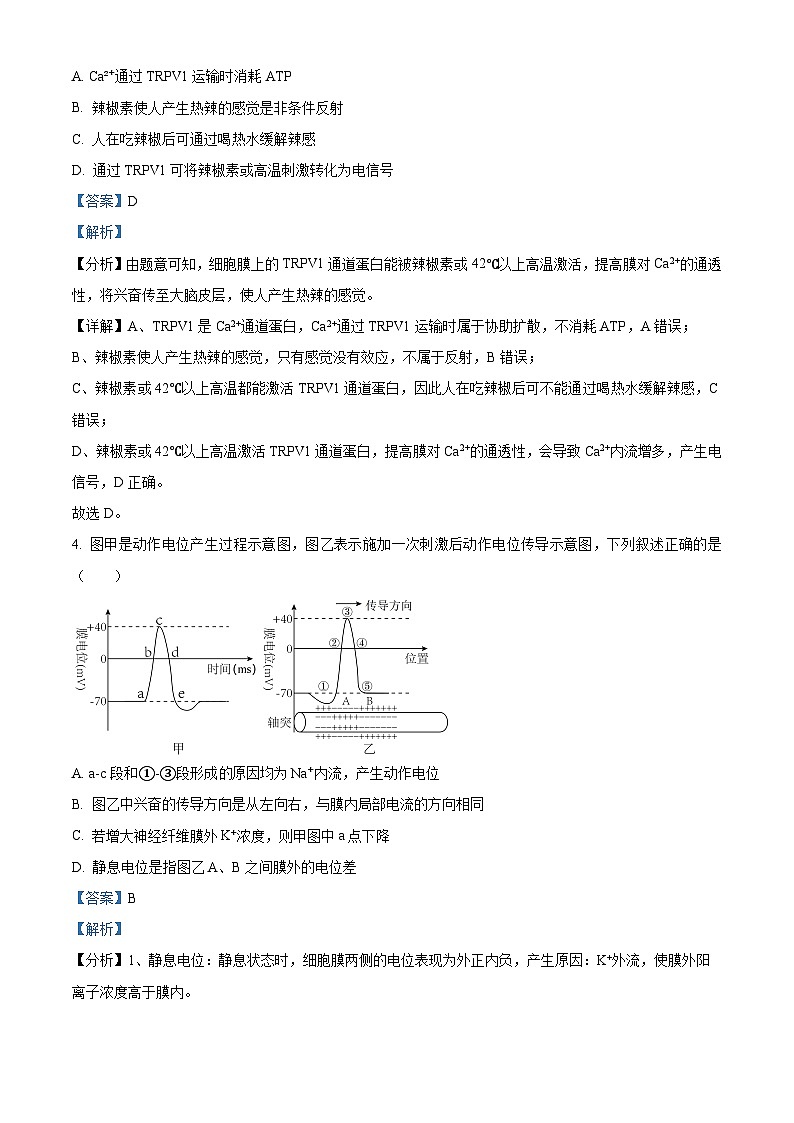 河北省强基名校联盟2023-2024学年高二下学期开学联考生物答案第3页