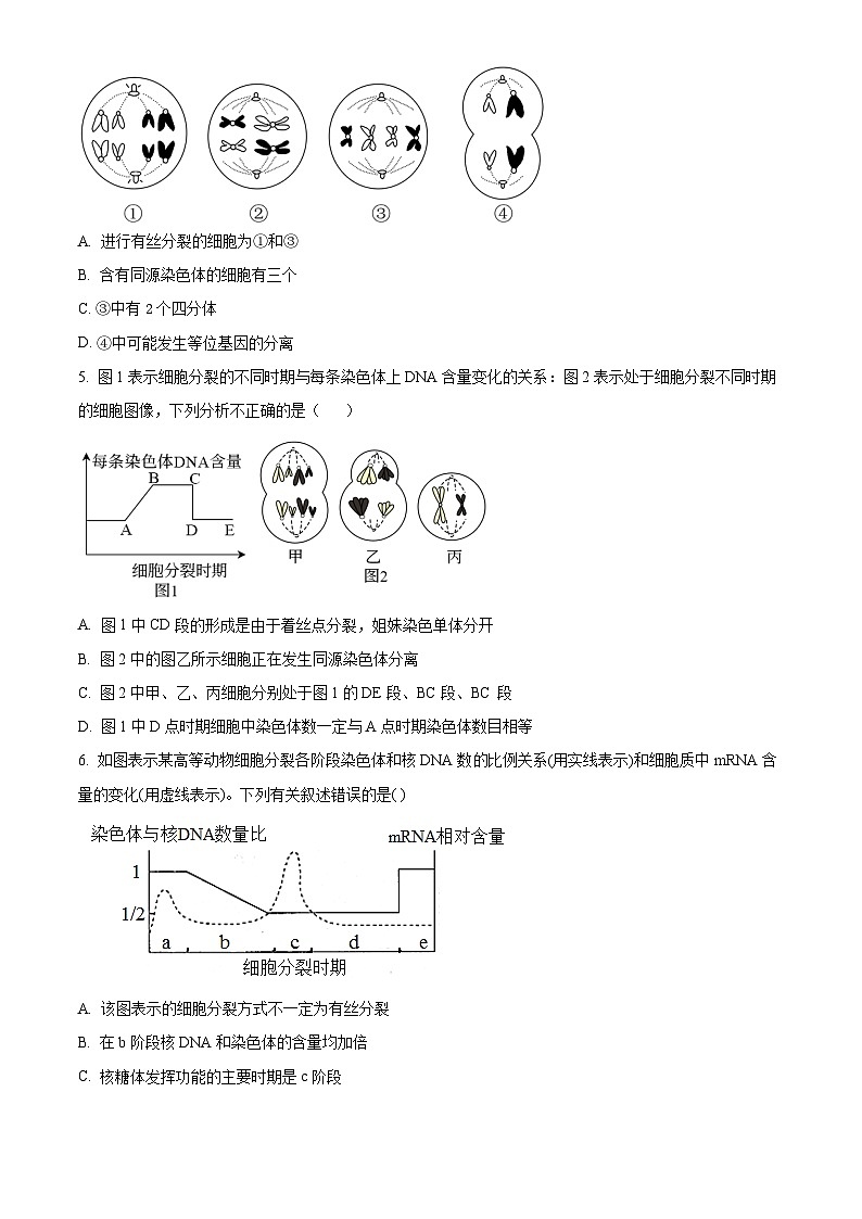 精品解析:2023届河南省南阳市六校高三第一次联考生物试卷(原卷版)第2页
