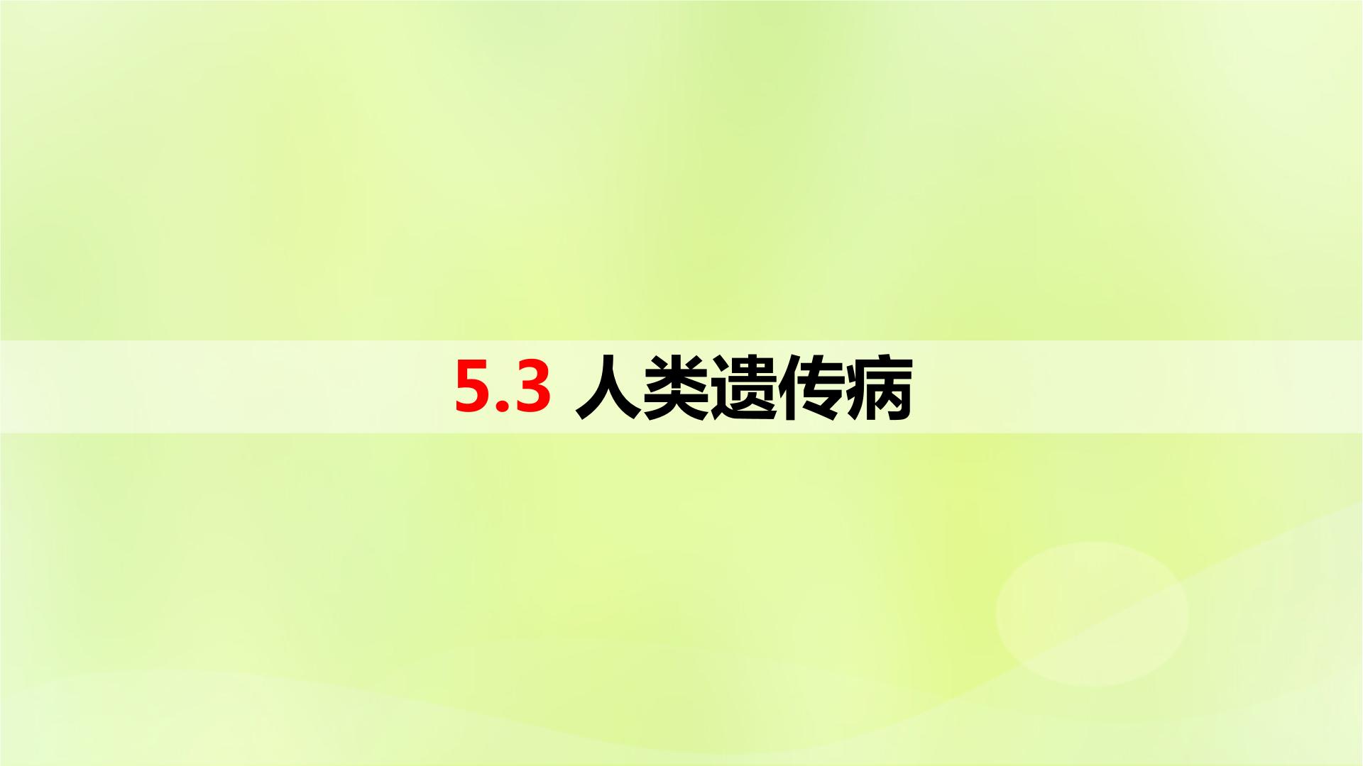 人教版 (2019)必修2《遗传与进化》第3节 人类遗传病多媒体教学ppt课件