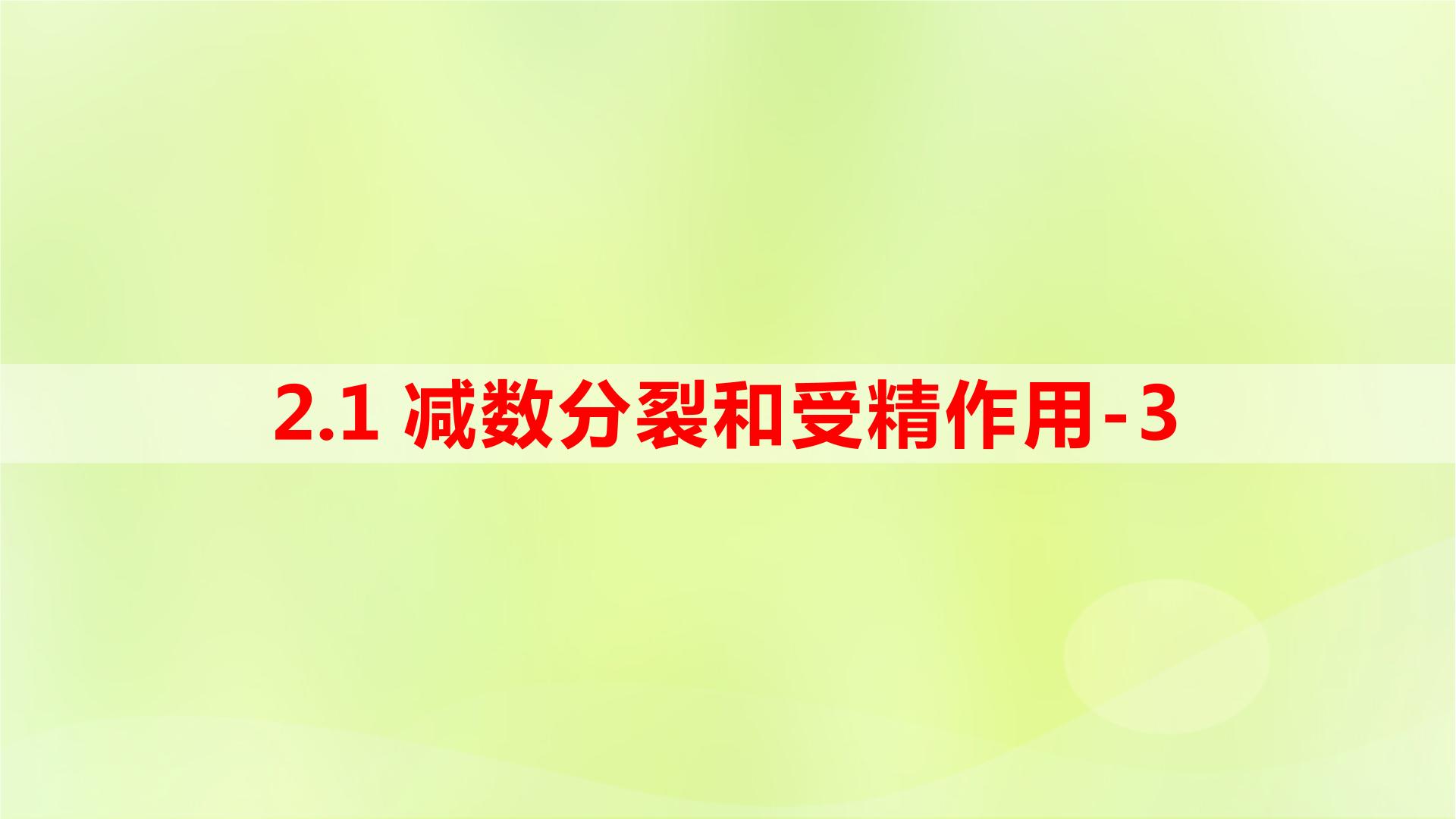 2024春高中生物第2章基因和染色体的关系2.1减数分裂和受精作用第3课时课件新人教版必修2