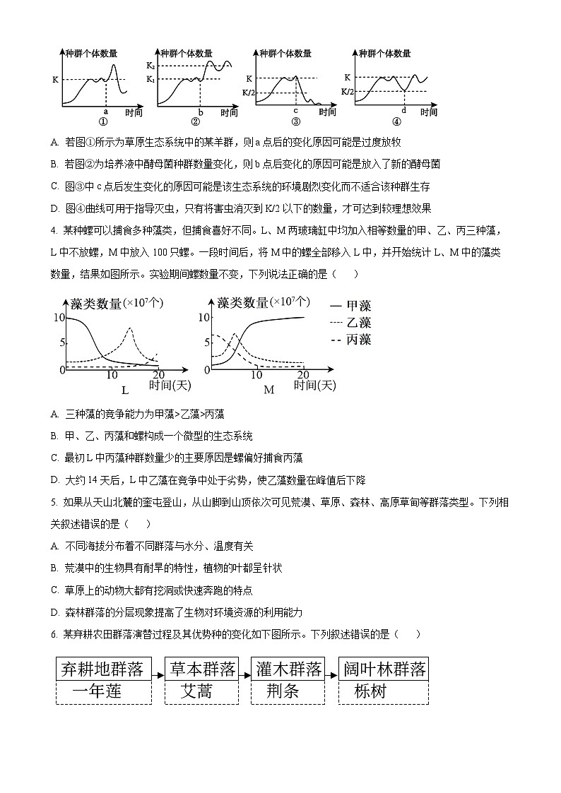 重庆市育才中学、西南大学附属中学拔尖强基联盟2023-2024学年高二下学期3月联合考试生物试卷(Word版附解析)第2页