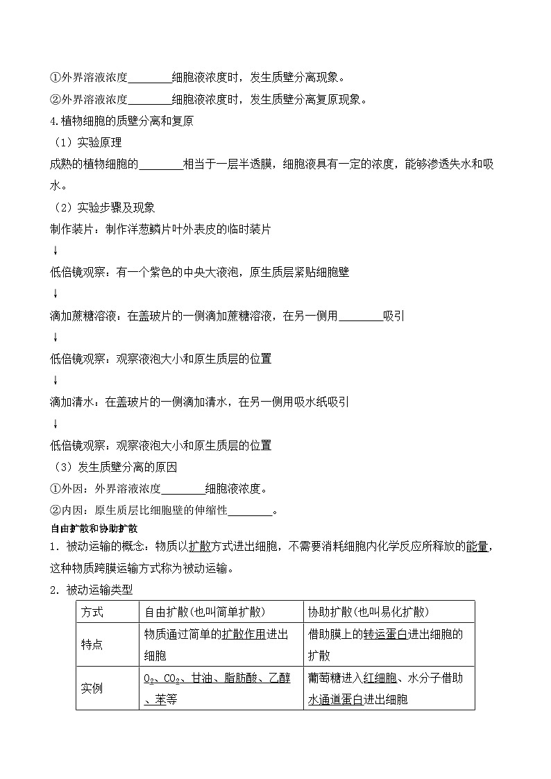 4.1被动运输学案02