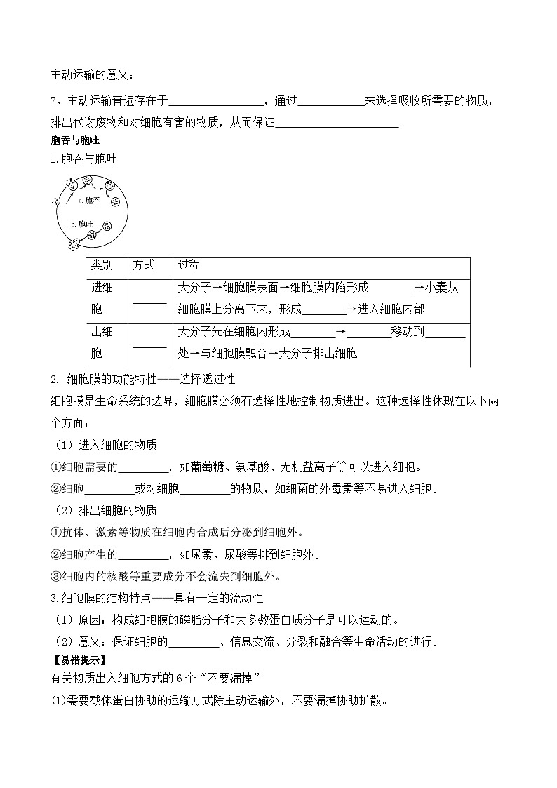 4.2主動(dòng)運(yùn)輸與胞吞、胞吐學(xué)案第2頁(yè)