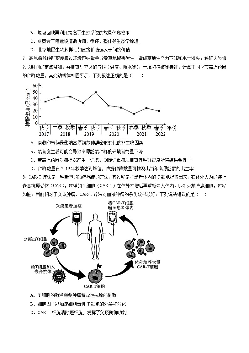 卷03-备战2024年高考生物仿真演练模拟预测卷(安徽卷) Word版无答案第3页