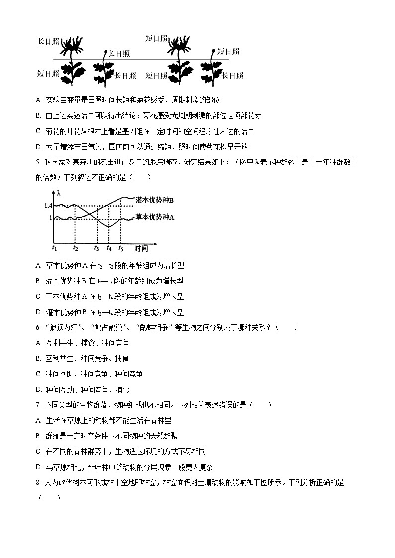 湖北省武汉市问津教育联合体2023-2024学年高二下学期3月联考生物试题无答案第2页