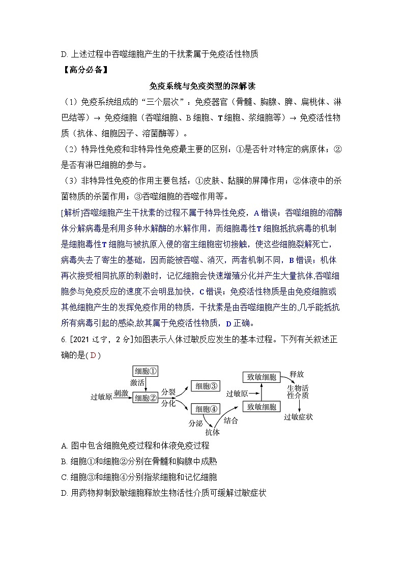 专题十五 免疫调节-2024五年高考题分类训练(生物)第3页