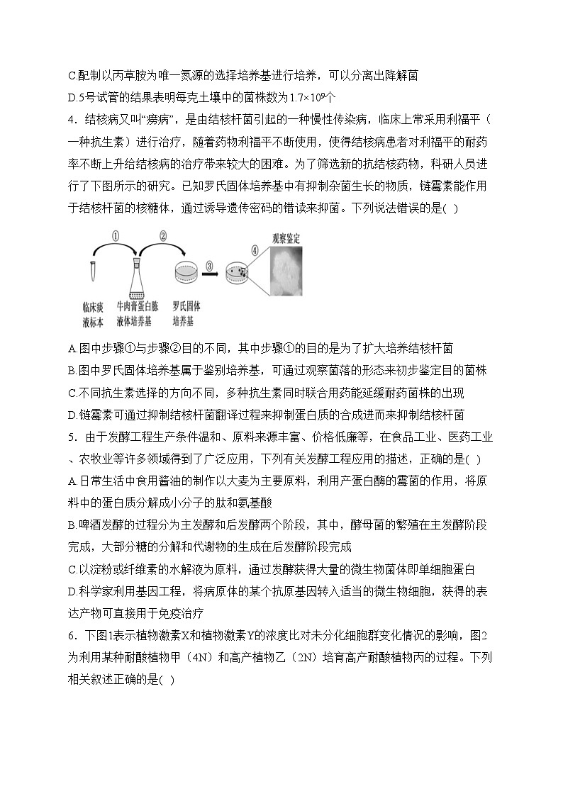 河北省唐县第一中学2023-2024学年高二下学期3月月考生物试卷(含答案)第2页