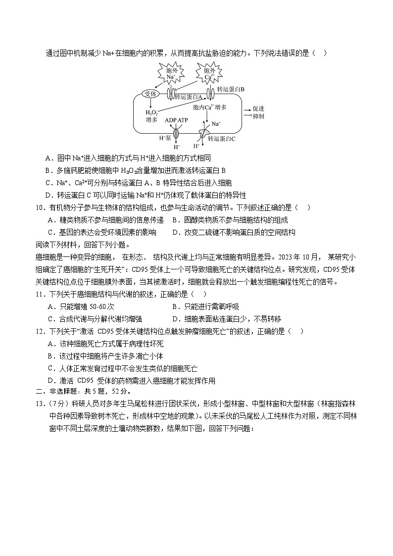 2024年高考第二次模拟考试:生物(天津卷)(考试版)第3页