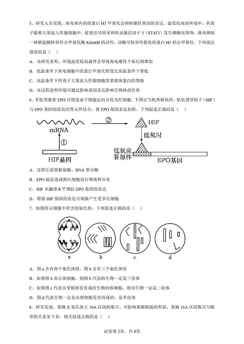 江西省南昌市南昌十九中2022-2023学年高一下学期5月月考生物试卷第2页