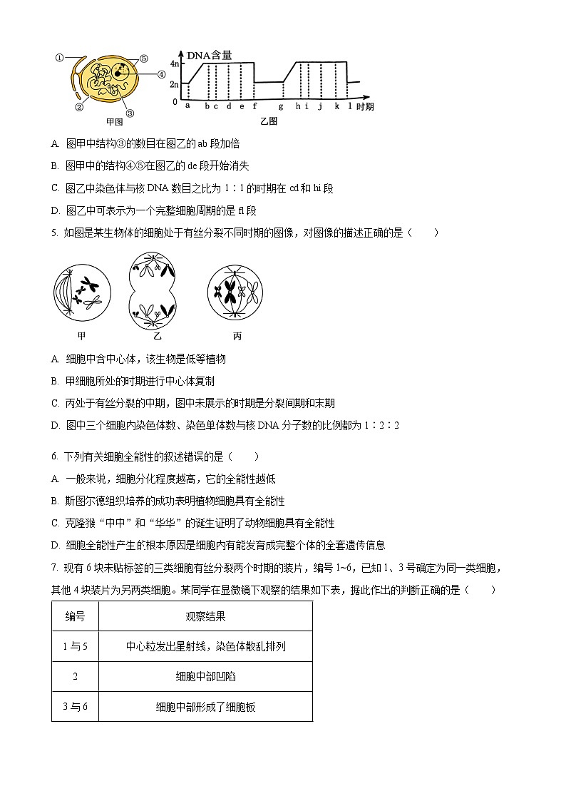安徽省安庆市怀宁县安徽省怀宁县高河中学2023-2024学年高二下学期4月月考生物试题(原卷版)第2页