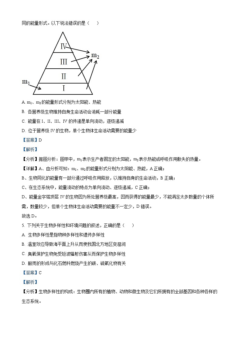 黑龙江省大庆市让胡路区大庆中学2023-2024学年高二下学期4月月考生物试题(解析版)第3页
