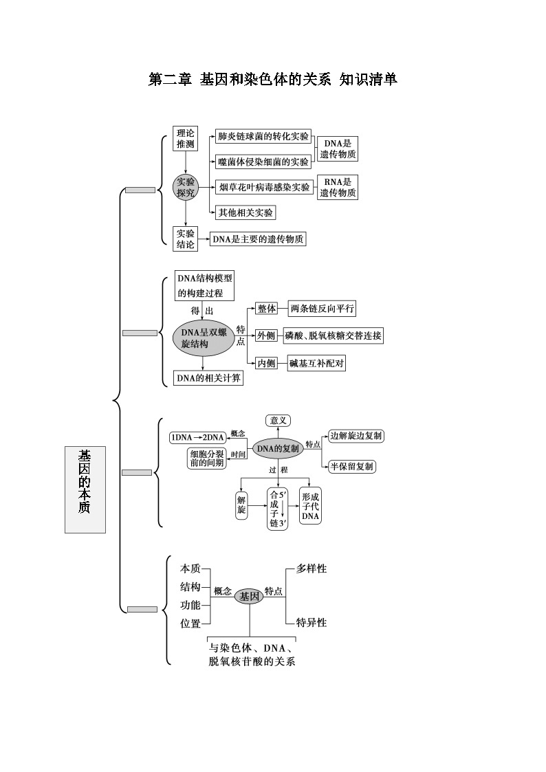 【期中复习】人教版2019必修2023-2024学年高一下册生物 第3章 基因的本质（知识点梳理）01