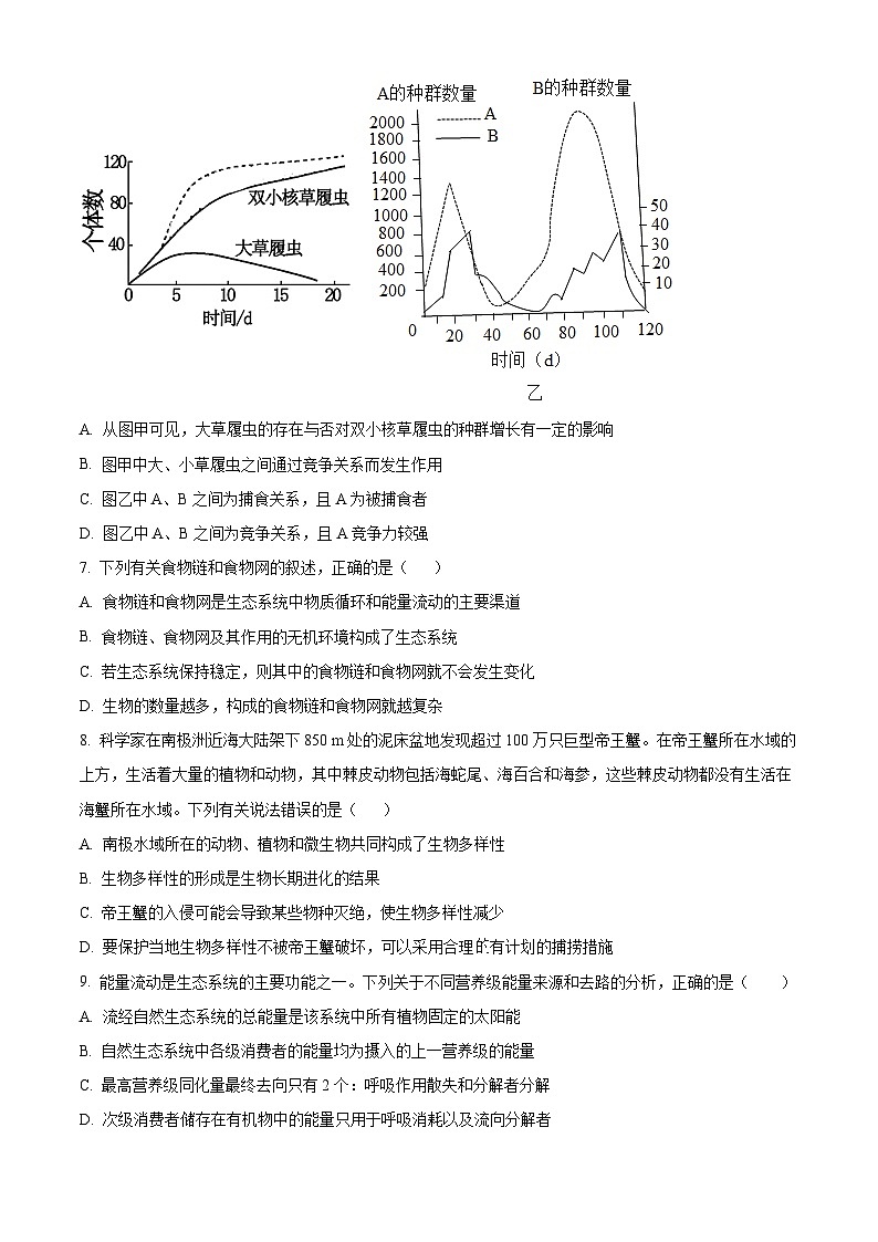 湖北省部分普通高中联盟2023-2024学年高二下学期期中联考生物试卷(Word版附解析)03
