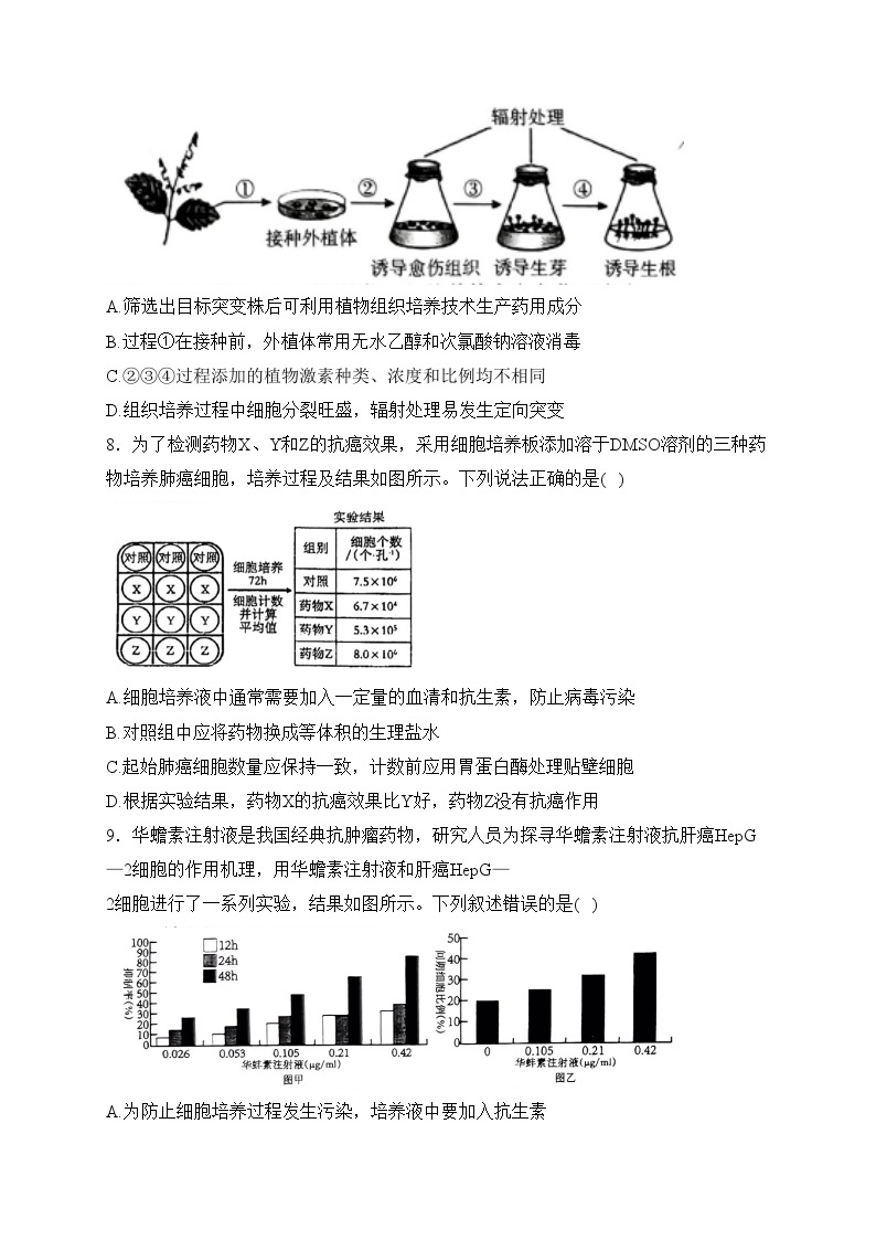 山东省烟台市招远市2023-2024学年高二下学期4月月考生物试卷(含答案)03