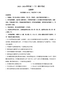 河北省邢台市五岳联盟2023-2024学年高二下学期4月期中考试生物试题（原卷版+解析版）