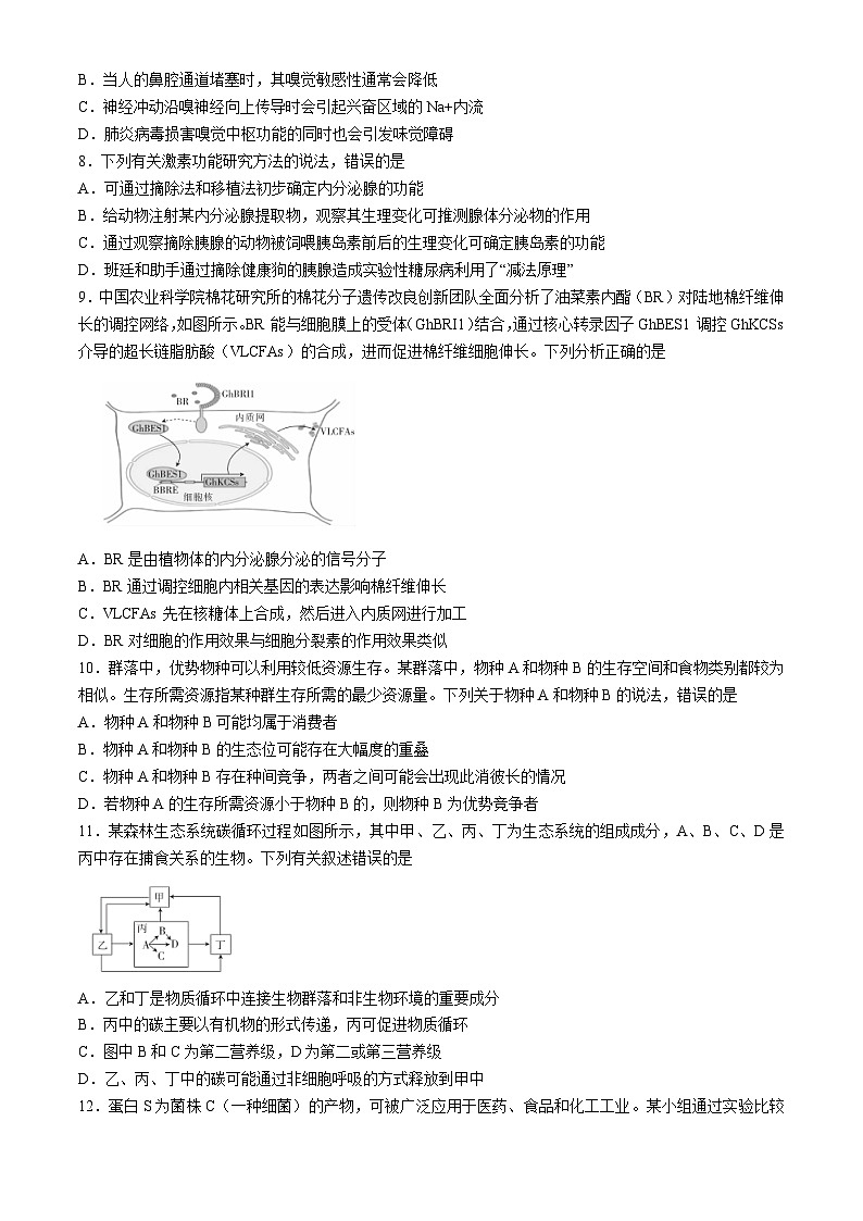 湖北省十堰市2023-2024学年高三下学期4月调研考试生物试卷第3页