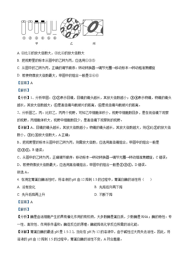 湖南省邵阳县第二高级中学2023-2024学年高二下学期期中考试生物试题(原卷版+解析版)02