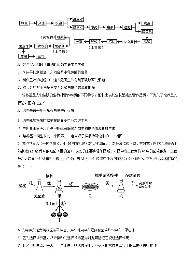 重庆市江津第二中学校等多校联考2023-2024学年高二下学期期中考试生物试题(原卷版)第3页