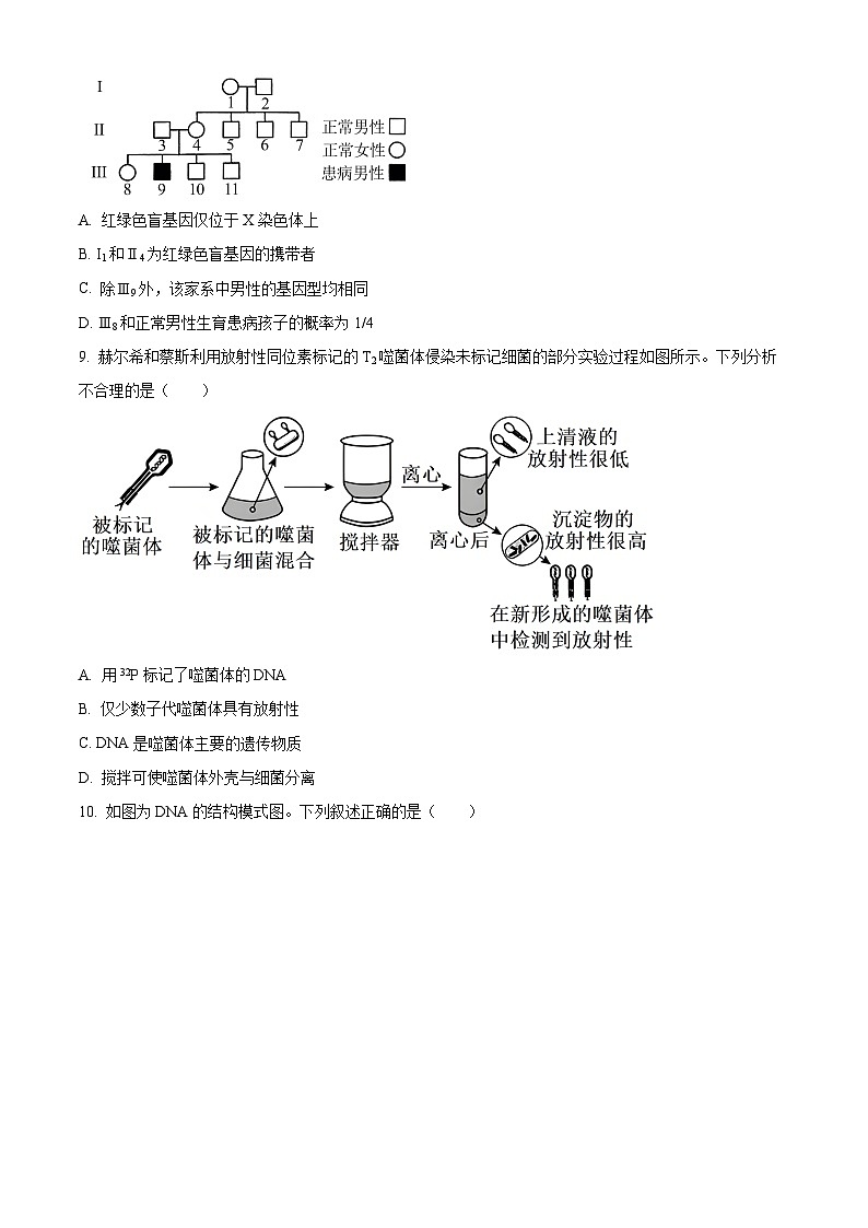 河北省邯郸市2023-2024学年高一下学期4月期中联考生物试题(原卷版+解析版)03