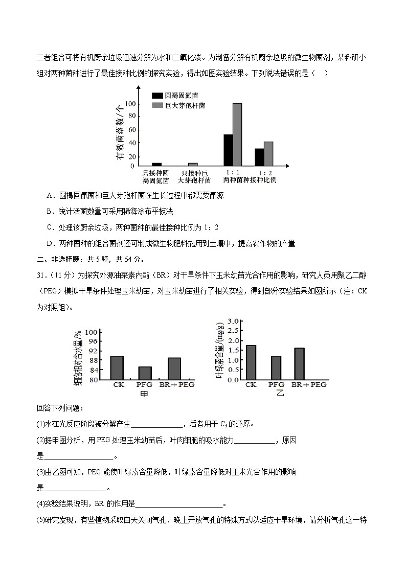 2024年高考押题预测卷—生物(全国卷新教材01)(考试版)第3页