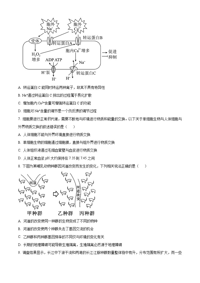 浙江省杭州市S9联盟2023-2024学年高二下学期4月期中考试生物试题(Word版附解析)03