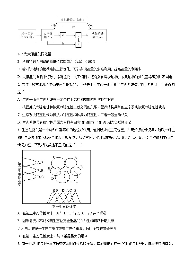 湖北省部分高中联考协作体2023-2024学年高二下学期期中考试生物试卷(原卷版+解析版)03