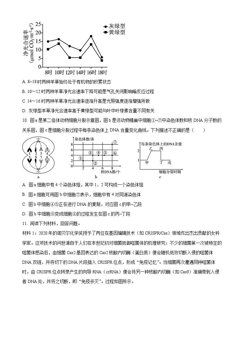 天津市宁河区芦台第一中学2023-2024学年高三下学期第一次模拟考试生物试卷(原卷版+解析版)03