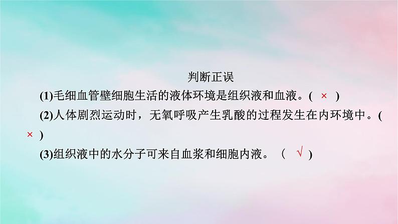 2025版新教材高中生物第1章人体的内环境与稳态第1节细胞生活的环境课件新人教版选择性必修106