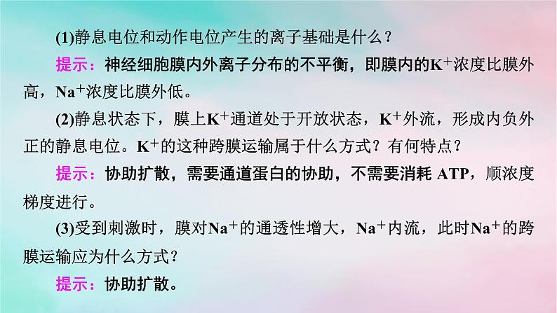 2025版新教材高中生物第2章神经调节第3节神经冲动的产生和传导第1课时兴奋在神经纤维上的传导课件新人教版选择性必修1第8页