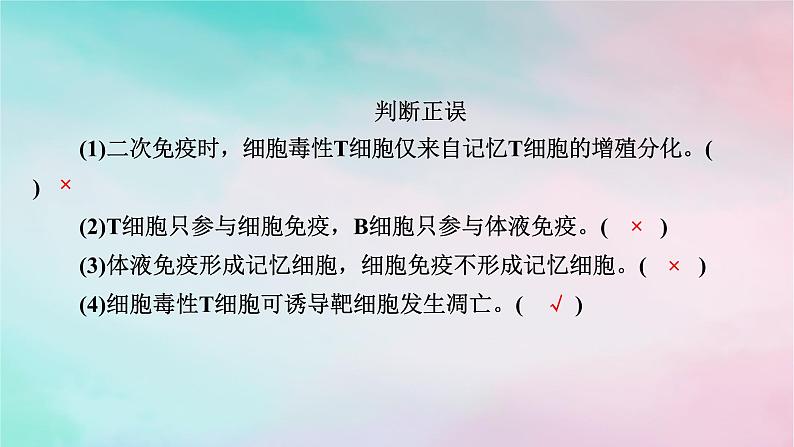 2025版新教材高中生物第4章免疫调节第2节特异性免疫第2课时细胞免疫及体液免疫和细胞免疫的协调配合课件新人教版选择性必修107