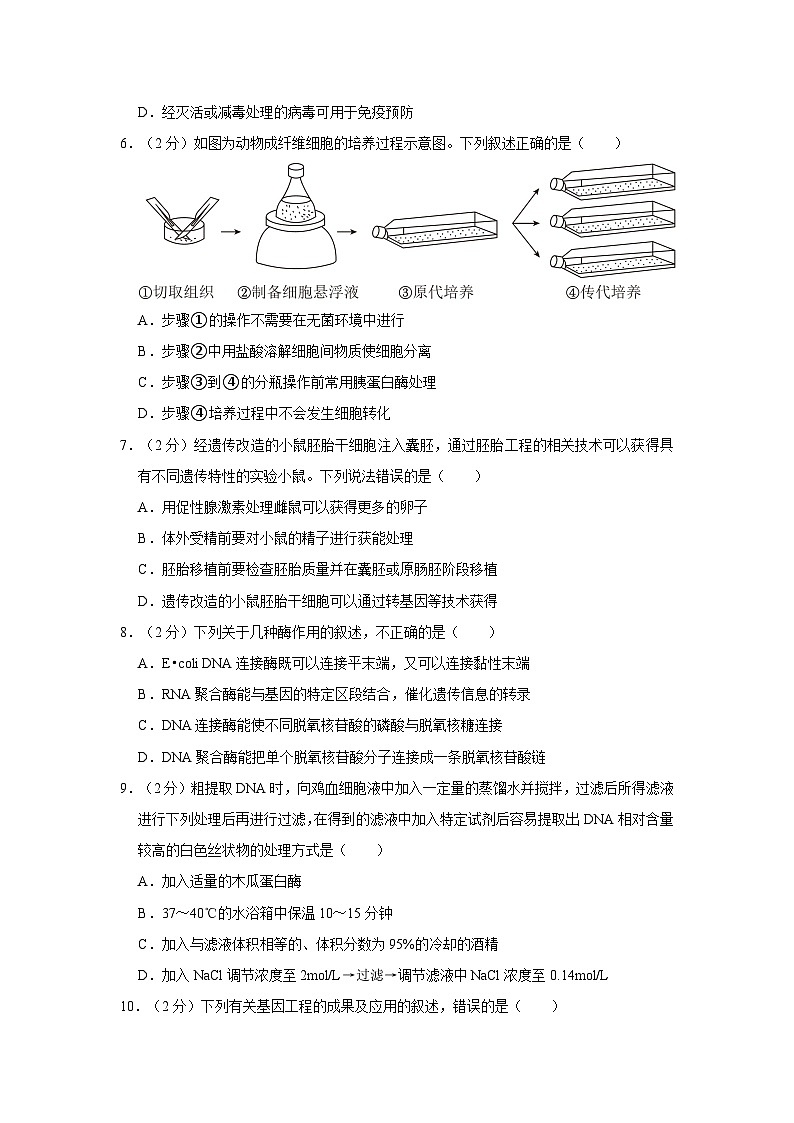 2021-2022学年广东省深圳市龙岗区龙城高级中学高二(下)期中生物试卷02